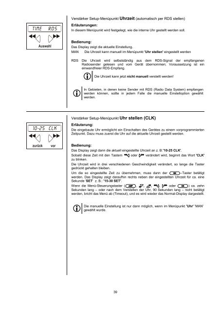 B BETRIEBSANLEITUNG K1 AV - T+A Elektroakustik