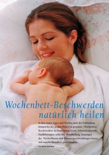 Wochenbett- Beschwerden - Natürlich