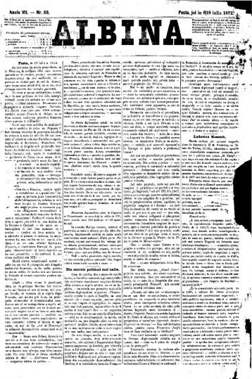 Anulu VII. — Nr. 53. Pesta, joi in 6)18 iuliu 1872Í