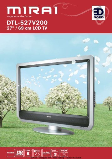 EDNord - Mirai LCD TV 27" DTL-527V200 Specifikationer