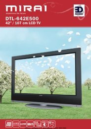 EDNord - Mirai LCD TV 42 DTL-642V500 Specifikationer