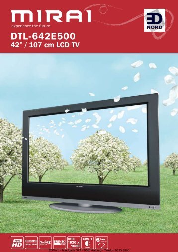 EDNord - Mirai LCD TV 42 DTL-642V500 Specifikationer