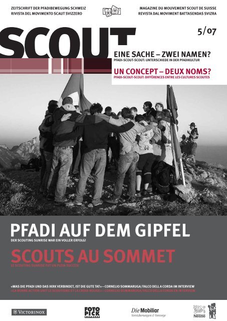 PFADI AUF DEM GIPFEL SCOUTS AU SOMMET - Scout.ch