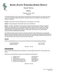 Regular Meeting 7/24/12 - South Fayette Township School District