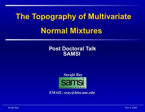 The Topography of Multivariate Normal Mixtures