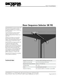 Door Sequence Selector SR 90 - Dictator