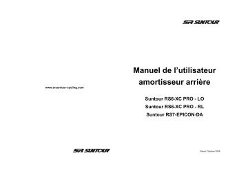 Manuel de l'utilisateur amortisseur arrière Suntour ... - dbap GmbH