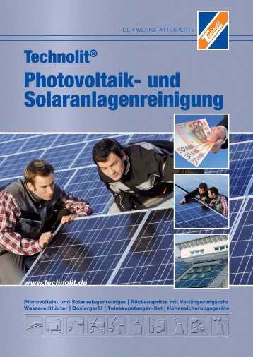 Photovoltaik- und Solaranlagenreinigung - TECHNOLIT