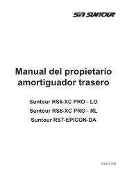 Manual del propietario amortiguador trasero Suntour ... - dbap GmbH