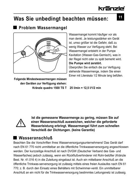 Ersatzteilliste Kränzle quadro 1500 TS / TST - Imbema Cleton