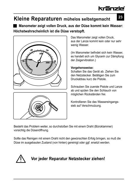 Ersatzteilliste Kränzle quadro 1500 TS / TST - Imbema Cleton