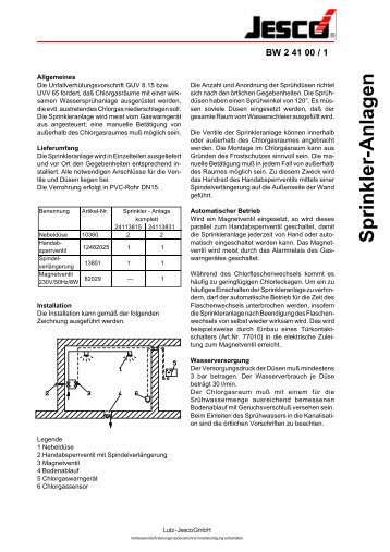 Sprinkler-Anlagen - Lutz-Jesco GmbH