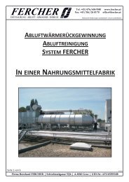 abluftwärmerückgewinnung abluftreinigung system fercher in einer ...