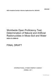 Worldwide Open Proficiency Test: Determination of ... - Nucleus - IAEA