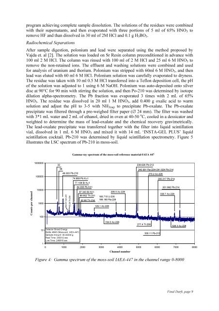 Worldwide Open Proficiency Test: Determination of ... - Nucleus - IAEA