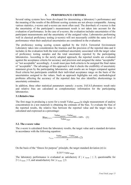 Worldwide Open Proficiency Test: Determination of ... - Nucleus - IAEA