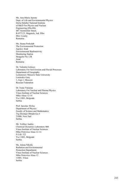 Worldwide Open Proficiency Test: Determination of ... - Nucleus - IAEA