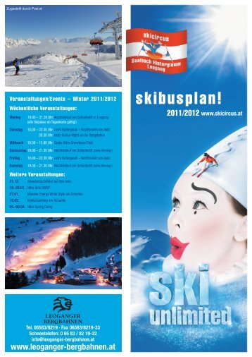 BUSFAHRPLAN 2011/2012 SKIBUS LEOGANG SKIBUS