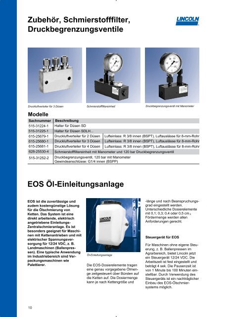 Kettenschmierung Sprüh - Graf Zentralschmiersysteme und ...