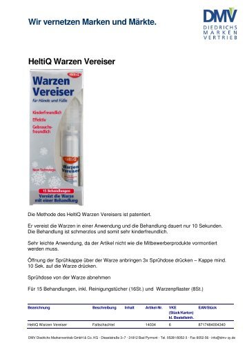 HeltiQ Warzen Vereiser - DMV-PY.DE