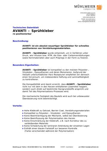 AVANTI – Sprühkleber - Mühlmeier GmbH