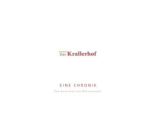 Chronik - Der Krallerhof