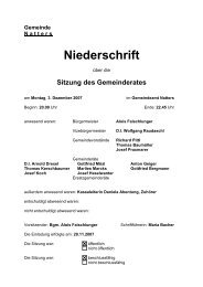 Gemeinde N atters Niederschrift - Natters - Land Tirol