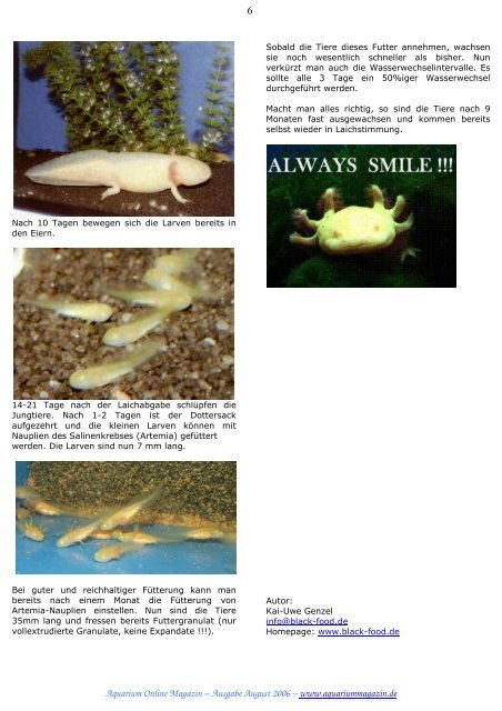 Online Aquarium Online Aquarium-Magazin kostenlos und