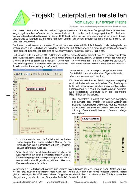 Projekt: Leiterplatten herstellen