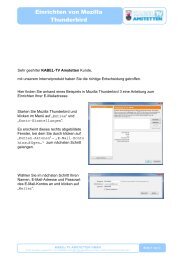 Mozilla Thunderbird 3 - Kabel TV Amstetten