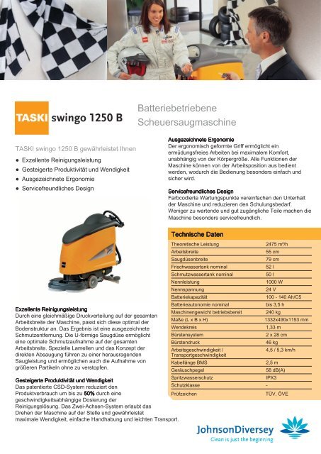 Scheuersaugmaschine Taski swingo 1255 B Power