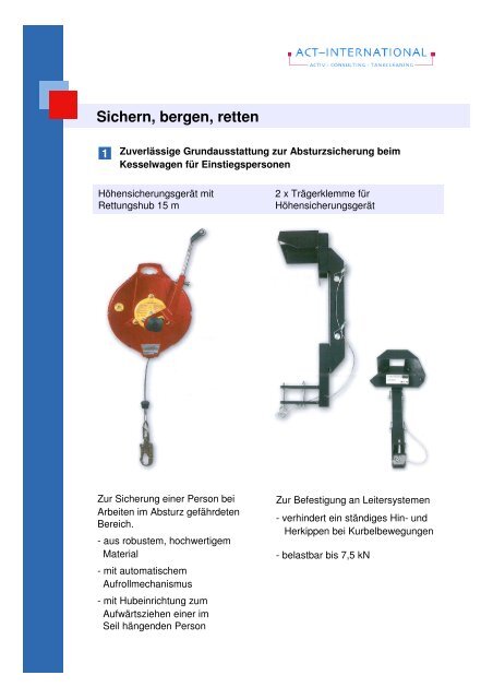 Sichern, bergen, retten - act-international.de