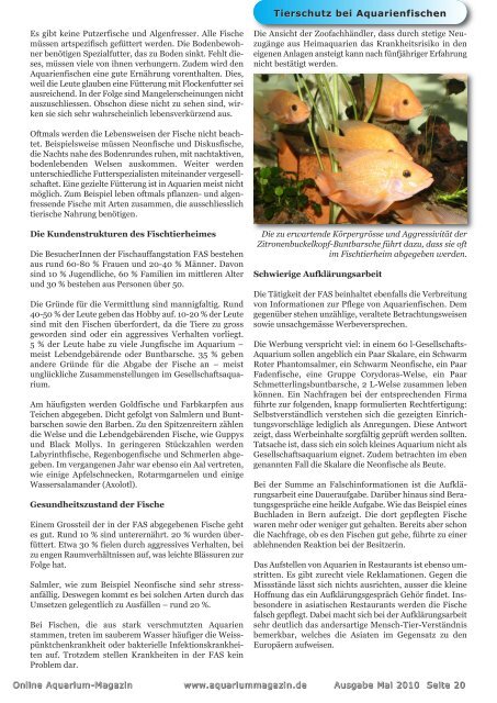 OAM Ausgabe Mai 2010 - Online Aquarium-Magazin