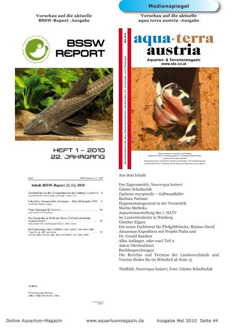 OAM Ausgabe Mai 2010 - Online Aquarium-Magazin