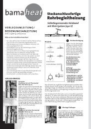 Steckanschlussfertige Rohrbegleitheizung ... - Bamaheat