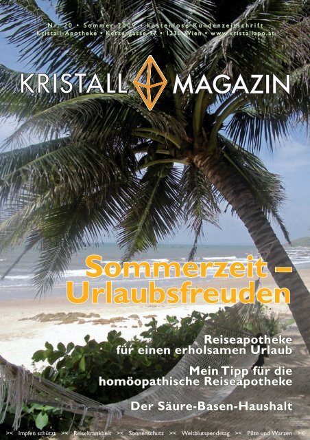 Sommerzeit – Urlaubsfreuden - Kristall-Apotheke