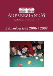 Jahresbericht 2006 / 2007 - Aufseesianum