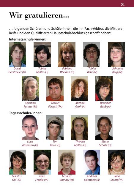 Jahresbericht 2006 / 2007 - Aufseesianum