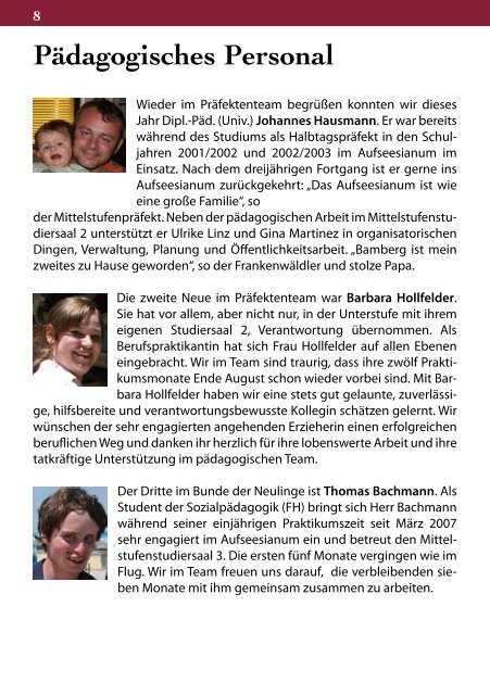 Jahresbericht 2006 / 2007 - Aufseesianum