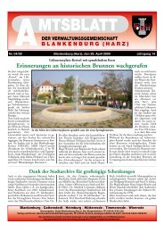 AMTSBLATT - Blankenburg