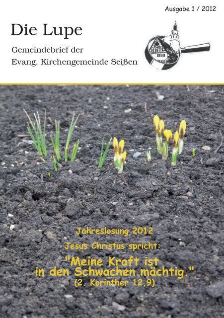 Ausgabe I/2012 - Evangelische Kirchengemeinde Seißen