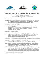 plutonic-related au quartz veins & veinlets l02 - Yukon Geological ...