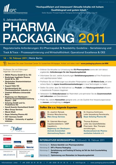 Pharma Packaging 2011 - PAINT-Consult