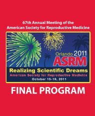 scientific program • symposia - American Society for Reproductive ...