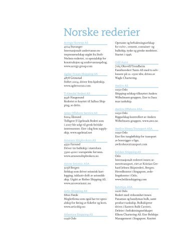 Norske rederier - Maritime Norge