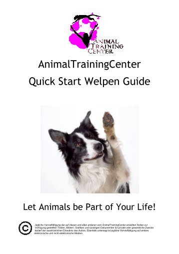 Der ATC Welpen Quick Start Guide - AnimalTrainingCenter