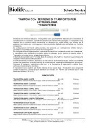 BiolifeItaliana Srl Scheda Tecnica