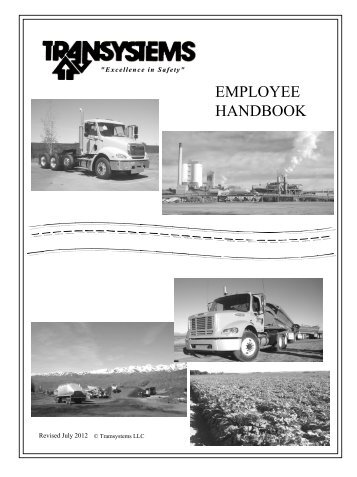 Line Employee Handbook - Transystems LLC