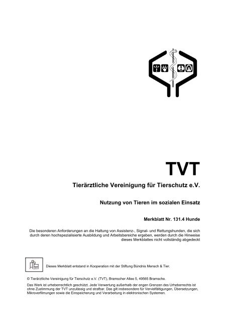 TVT Tierärztliche Vereinigung für Tierschutz eV - Bündnis Mensch ...