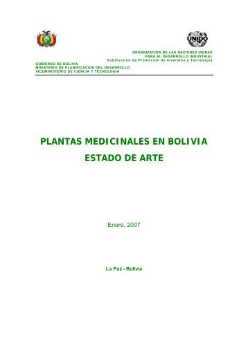 PLANTAS MEDICINALES EN BOLIVIA ESTADO DE ARTE - Unido